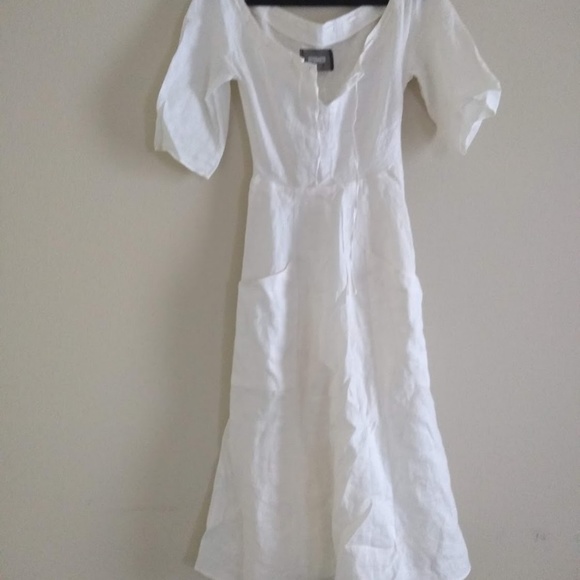 Reformation White/Cream Blanchard Linen Dress - Picture 3 of 8